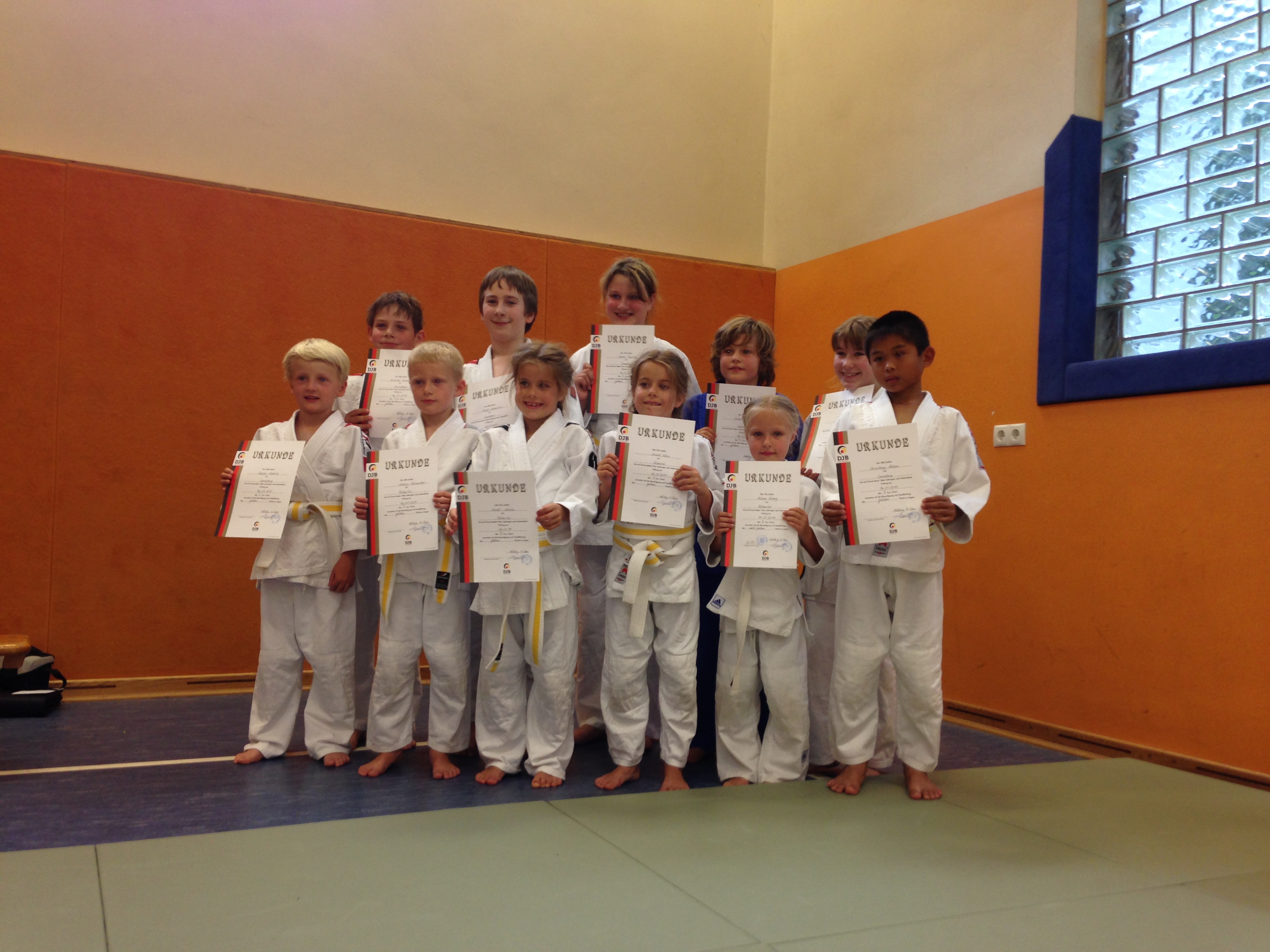 Kyu-Prüfung Judo-Kids Budokan Sonneberg